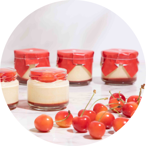 サクランボプリン